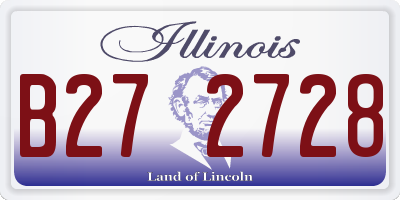 IL license plate B272728
