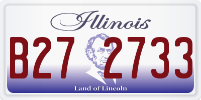 IL license plate B272733