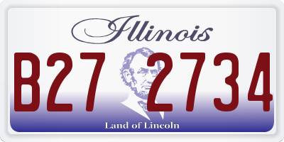 IL license plate B272734