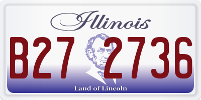 IL license plate B272736