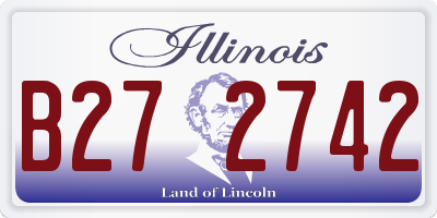 IL license plate B272742