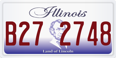IL license plate B272748