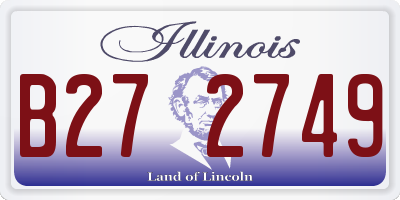 IL license plate B272749