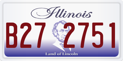 IL license plate B272751
