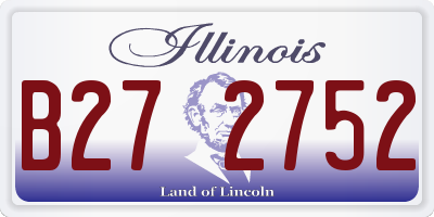 IL license plate B272752
