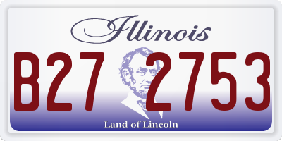 IL license plate B272753