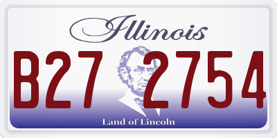 IL license plate B272754