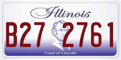 IL license plate B272761
