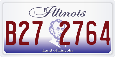 IL license plate B272764