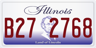IL license plate B272768
