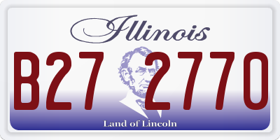 IL license plate B272770