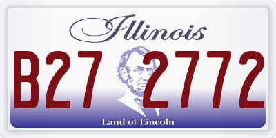 IL license plate B272772