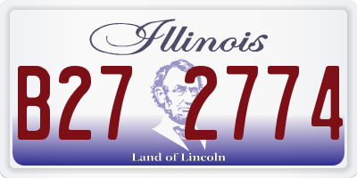 IL license plate B272774