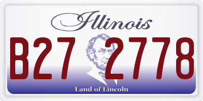 IL license plate B272778