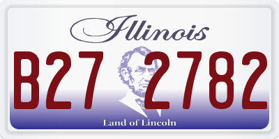 IL license plate B272782