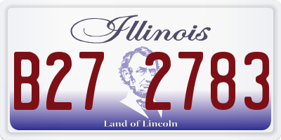 IL license plate B272783