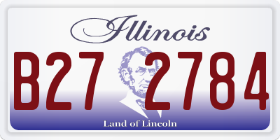 IL license plate B272784
