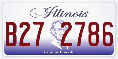 IL license plate B272786