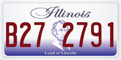 IL license plate B272791