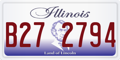 IL license plate B272794