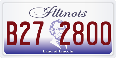 IL license plate B272800