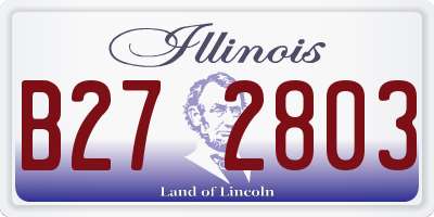 IL license plate B272803