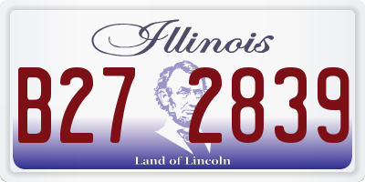 IL license plate B272839