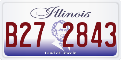 IL license plate B272843
