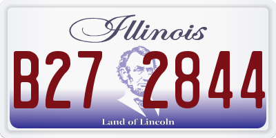IL license plate B272844