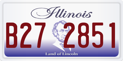 IL license plate B272851