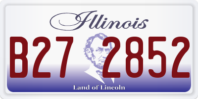 IL license plate B272852