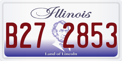 IL license plate B272853