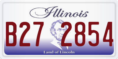 IL license plate B272854