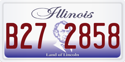 IL license plate B272858