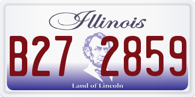 IL license plate B272859