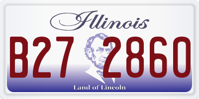 IL license plate B272860