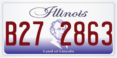 IL license plate B272863