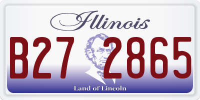 IL license plate B272865