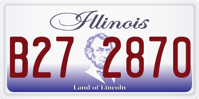 IL license plate B272870
