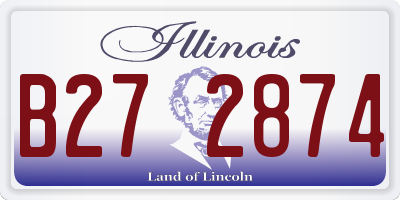 IL license plate B272874