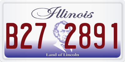 IL license plate B272891
