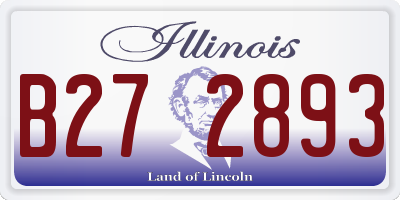 IL license plate B272893