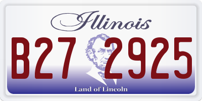 IL license plate B272925
