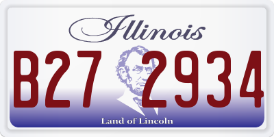 IL license plate B272934