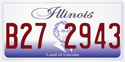 IL license plate B272943