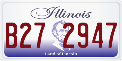 IL license plate B272947