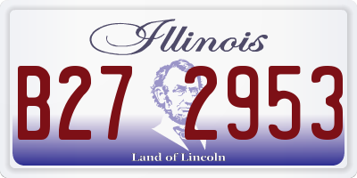 IL license plate B272953