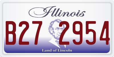 IL license plate B272954