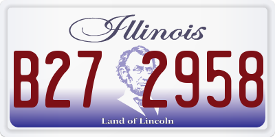 IL license plate B272958