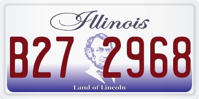 IL license plate B272968